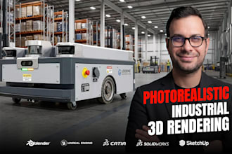create professional 3d models of industrial equipment and machinery