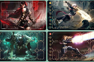 design custom riftbound playmat for tcg, pokemon yugioh, mtg fantasy splash art
