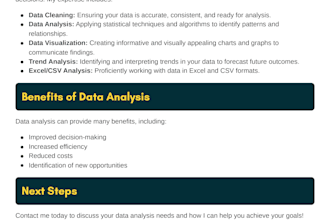 do data analysis, cleaning and visualization using python and excel