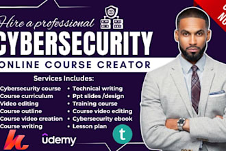 do cyber security ebook, online course, ppt slides, video creation, lead magnet