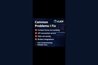 fix broken website forms, apis, or database connections