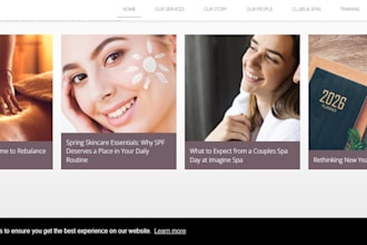 design med spa wordpress website with booking for botox and skincare clinics