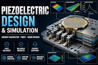 design, simulate and code piezoelectric energy harvester and pmuts