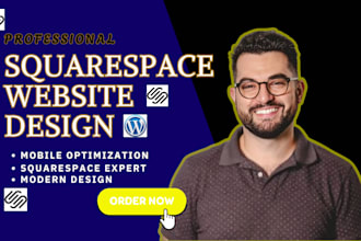 build, redesign modern squarespace website design
