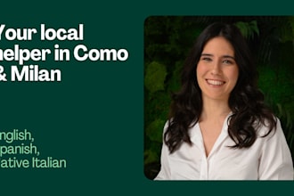 run an errand for you in como and milan, italy