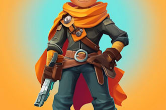 draw 2d game character or 2d game character