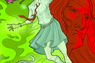 draw expressive artwork for webtoons or print