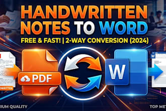 type handwritten notes into word
