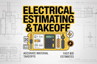 do electrical takeoff, material takeoff and cost estimation