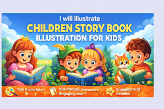 illustrate children story book illustration for kids story book