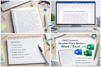 do beautiful handwritten notes, letters and documents