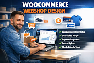 create ecommerce website, online webshop, woo commerce website, ecommerce store