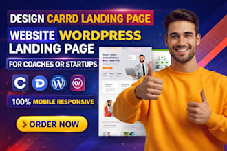 design carrd landing page website wordpress landing page for coaches or startups