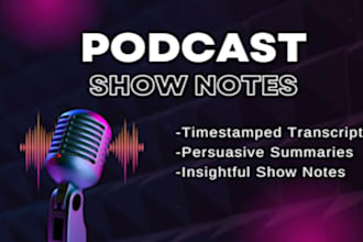 write your podcast show notes for SEO