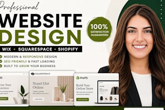 create wix website, squarespace and  shopify store setup