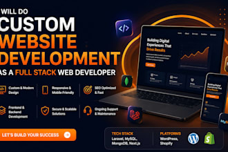 do custom web development as a full stack developer