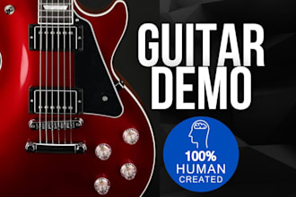 record a 30 seconds real guitar demo not ai