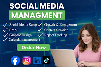 be your monthly social media manager and contant creator