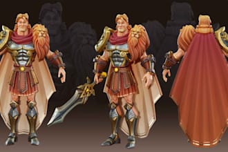 create high quality 3d game characters for games and animation