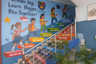 design colorful and educational mural art for kids rooms, schools nurseries