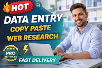 fast typing, data entry and document conversion work