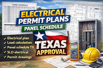 license architect permit electrical panel schedule and electrical plan texas