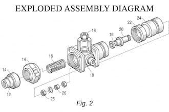 uspto patent drawing compliant for design and utility patent, technical drawing