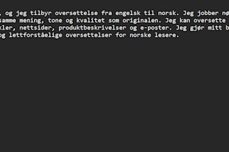 translate english to norwegian manually and accurately