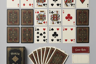 design playing cards, poker deck, and card game art