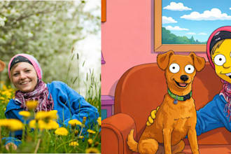 create a custom caricature or digital portrait