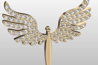 create jewelry 3d cad model in matrix gold for casting and 3d printing