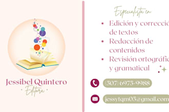 correct grammar, spelling, and writing in your texts in spanish
