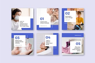 design modern instagram carousel posts, linkedin carousels