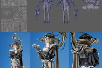do clean 3d retopology and uv mapping for your character