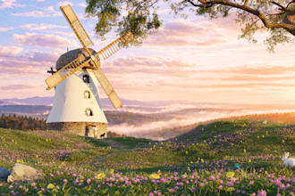 make 3d environment render with good lighting