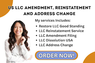 consult llc amendment dissolution reinstatement and address change in any state
