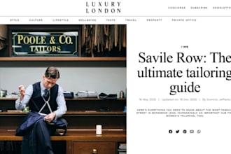 design redesign wix luxury tailoring website bespoke tailoring website