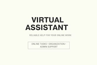 be your virtual assistant for admin support