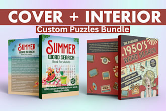 create word search , sudoku , maze , crossword puzzles book