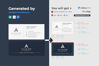 recreate your business card into a professional print ready design