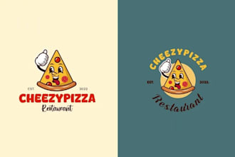 design food restaurant pizza cafe dessert logo