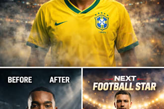 create a professional football poster