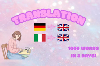 translate german and italian into english accurately and efficiently