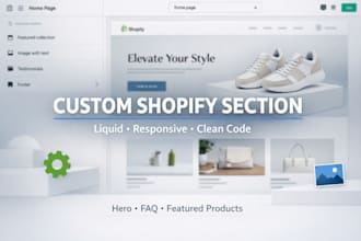 create a custom shopify section in liquid