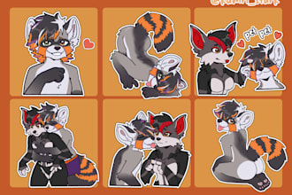 draw furry stickers, emoyes for discord telegram