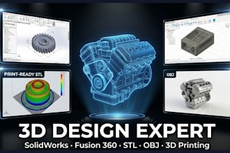 create custom 3d printing stl files for your design using solidworks, fusion 360