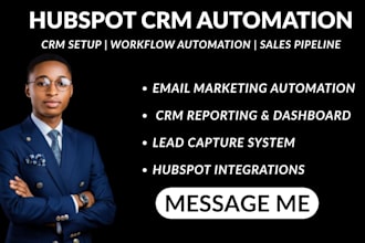 automate hubspot CRM workflow, sales pipeline, and email automation