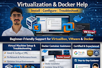 help you install, configure, and troubleshoot virtualbox, vmware, or dock