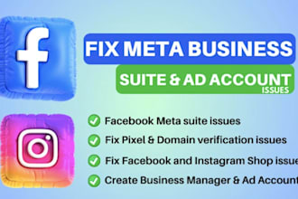 restore, fix facebook meta ads account issues
