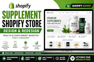 private label supplement shopify store health supplement website shopify store